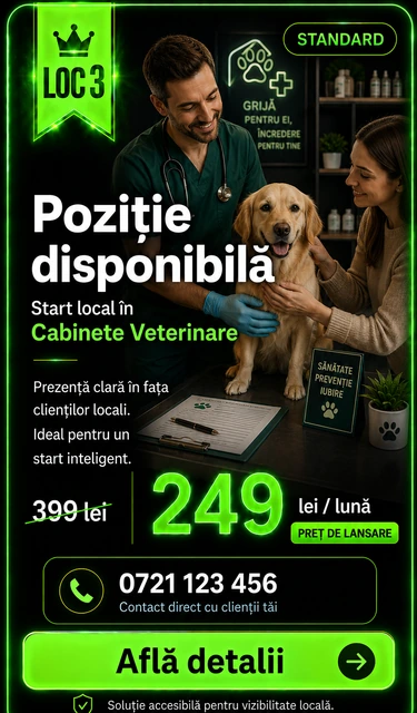 Loc 3 Standard Cabinete Veterinare Târgoviște - Poziție disponibilă, 249 lei pe lună