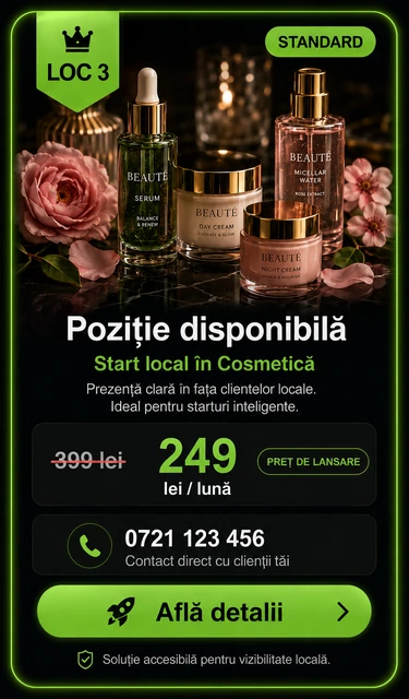 Loc 3 Standard Coafor și Styling Târgoviște - Poziție disponibilă, 249 lei pe lună