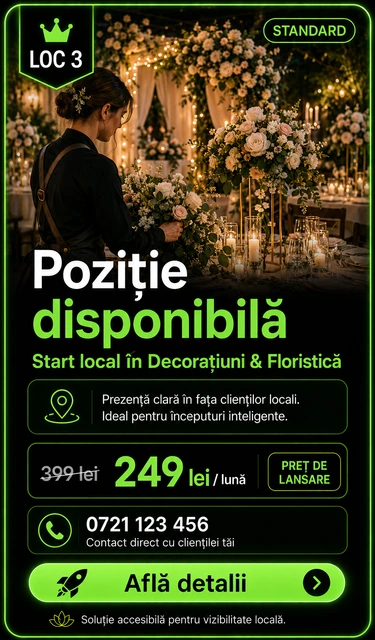 Loc 3 Standard Decorațiuni și Floristică Târgoviște - Poziție disponibilă, 249 lei pe lună