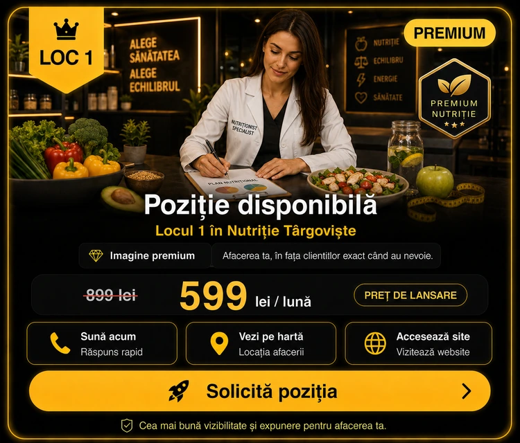 Loc 1 Premium Nutriție Târgoviște - Poziție disponibilă, 599 lei pe lună