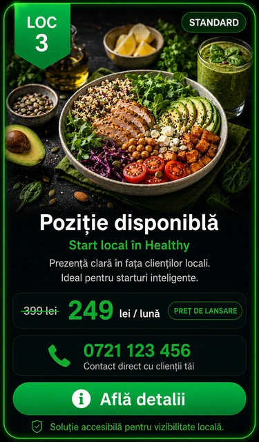 Loc 3 Standard Healthy Târgoviște - Poziție disponibilă, 249 lei pe lună
