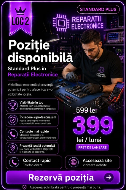 Loc 2 Standard Plus Reparații Electronice Târgoviște - Poziție disponibilă, 399 lei pe lună